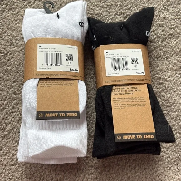 Nike set of 6 crew socks women 6-10 new - Picture 2 of 2
